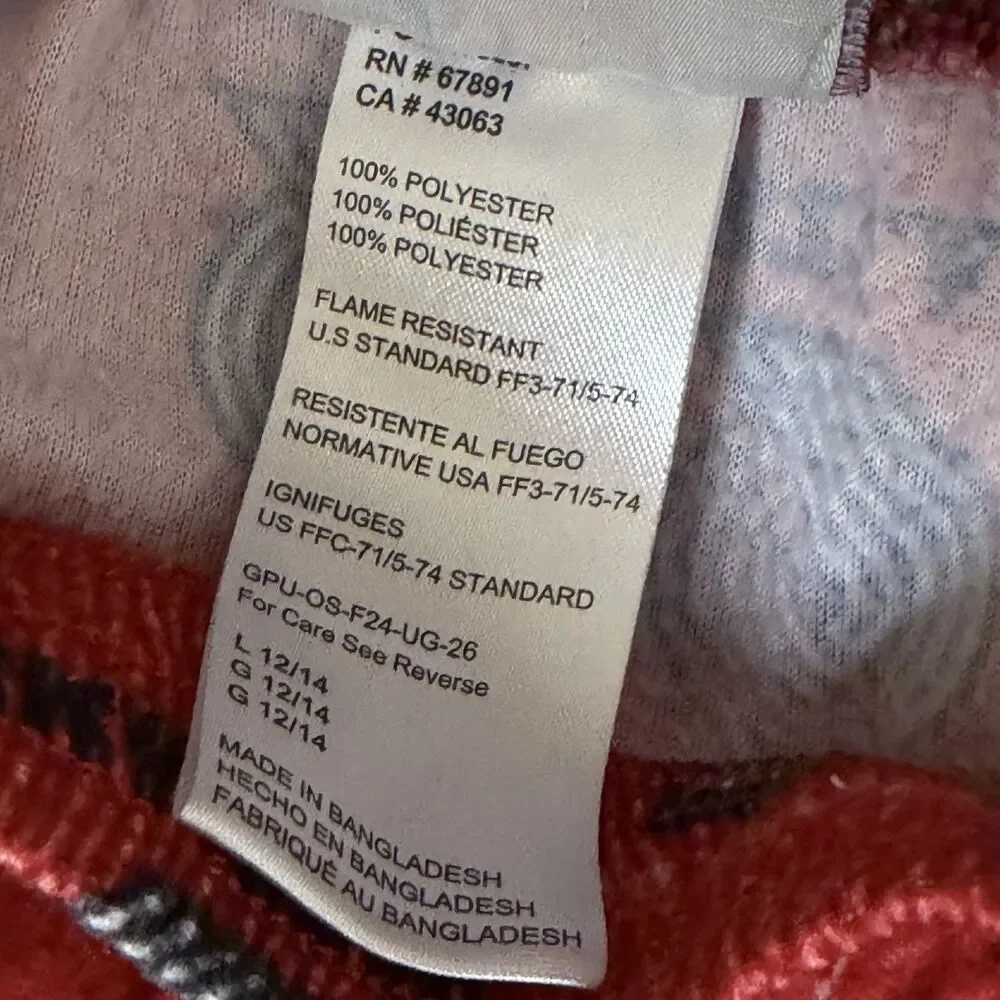 NBA Portland Trail Blazers Basketball Flannel Pajama Pants Girl Youth L 12 14